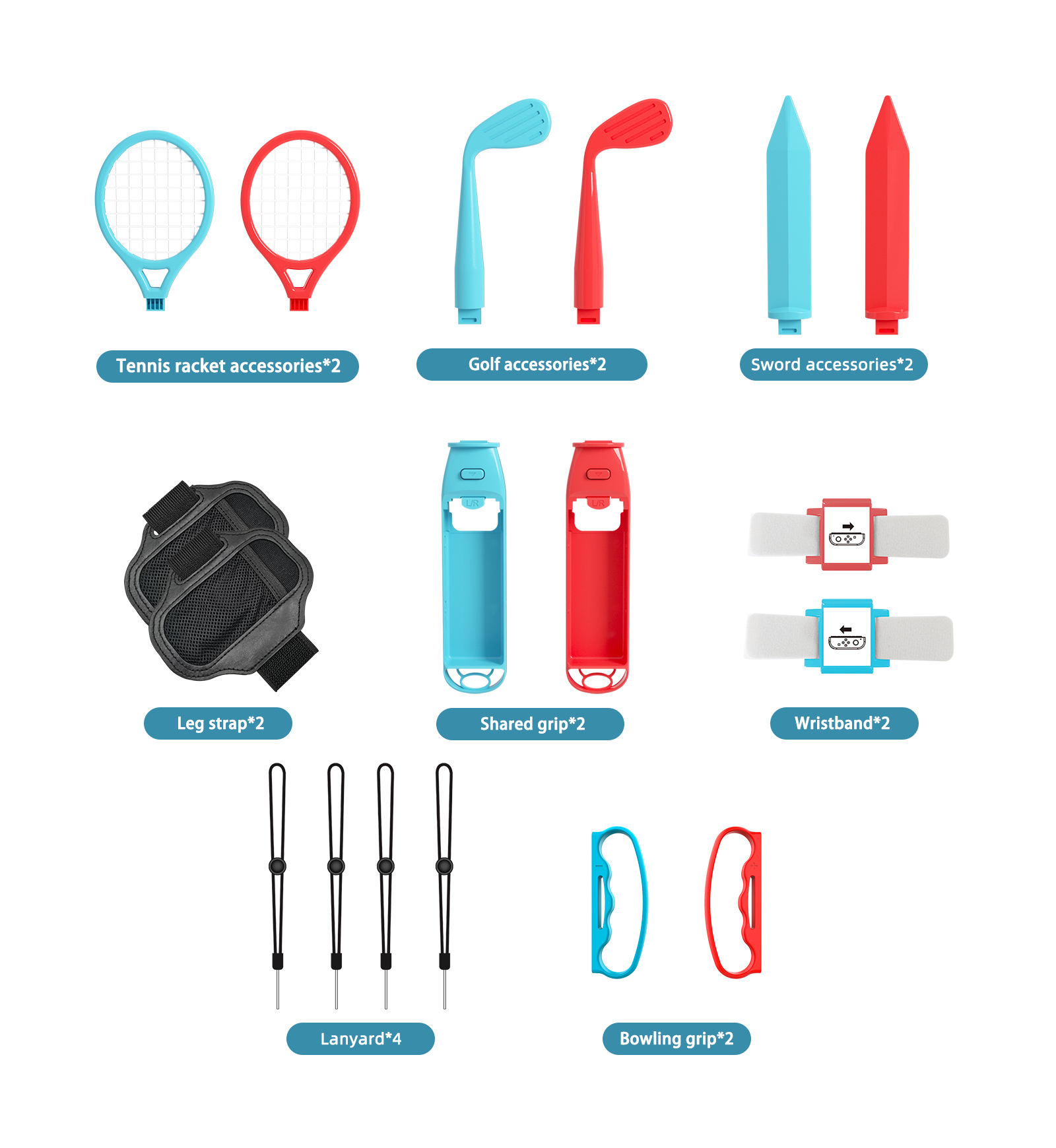 18 in 1 Accessories Kit for Sw - Party Games Nintendo Switch recension och pris