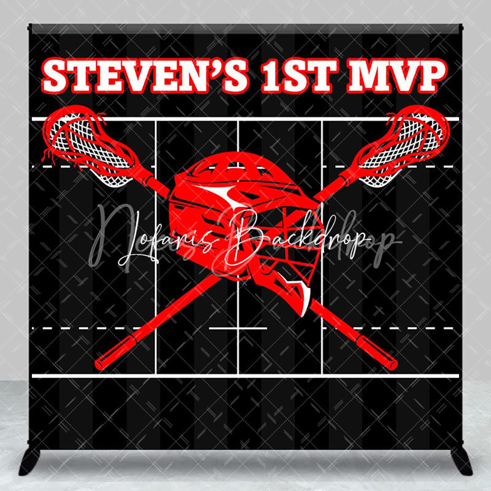 Custom Name Black Red Lacrosse - Party Games Name recension och pris